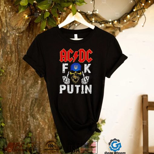 Skull Ukraine ACDC fuck Putin shirt