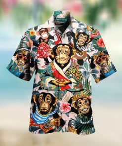 Smile Like A Monkey For Button Down Aloha Hawaii Shirt