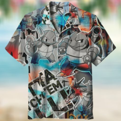 Squirtle Evolution Graffiti Hawaii Shirt removebg preview