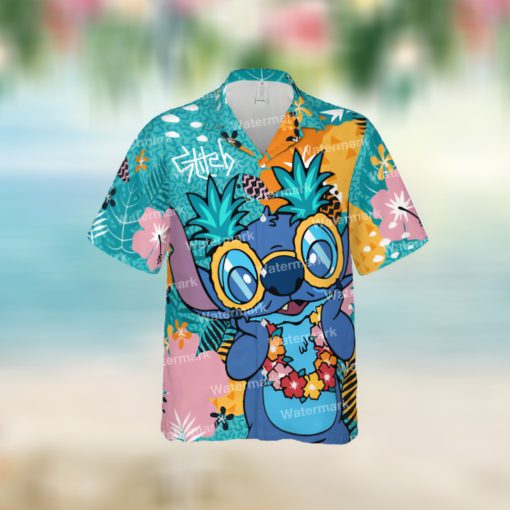 Stitch And Swim Trunk With Mickey Mousedisney Trip Summer Disney Hawaii Shirt