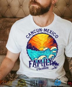 Sunset Beach Retro Cancun Mexico Family Vacation T Shirt