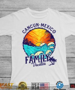 Sunset Beach Retro Cancun Mexico Family Vacation T Shirt