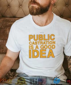 Swans public castration is a good idea logo shirt