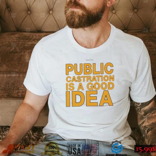 Swans public castration is a good idea logo shirt