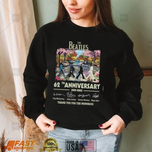 Thank You For The Memories   The Beatles 62nd Anniversary 1960 2022 Shirt