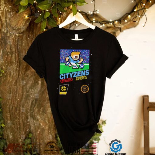 The Cityzens 8 Bit football soccer Video game Superbia in Proelio shirt