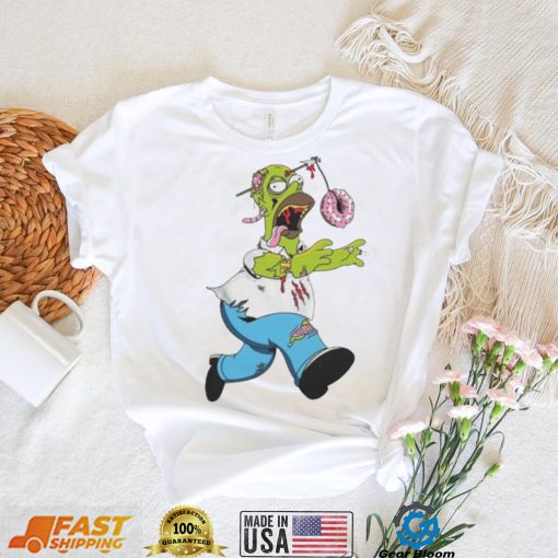 The Simpsons Treehouse of Horror Homer Zombie Donut Head Halloween Shirt