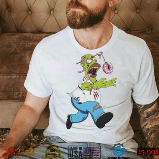 The Simpsons Treehouse of Horror Homer Zombie Donut Head Halloween Shirt