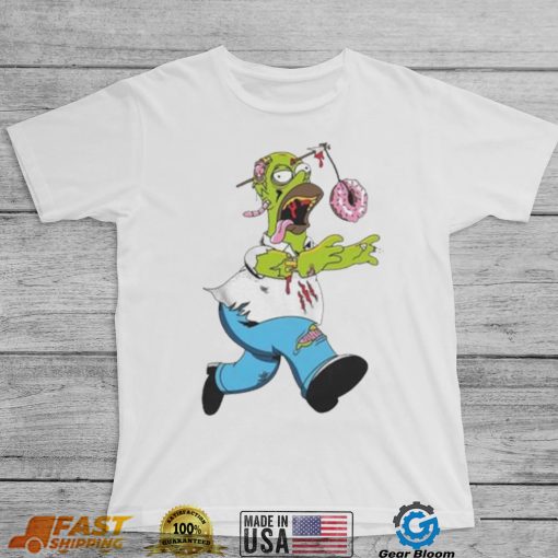 The Simpsons Treehouse of Horror Homer Zombie Donut Head Halloween Shirt