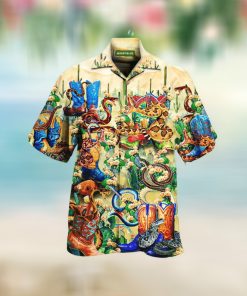 There Is A Snake In My Boots For Funny Design Button Down Aloha Hawaii Shirt