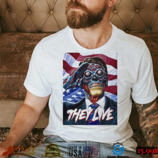 They live Obey and American flag t shirt