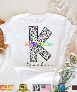 Tie Dye Leopard Kindergarten Teacher Funny Back To School T Shirt