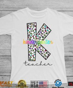 Tie Dye Leopard Kindergarten Teacher Funny Back To School T Shirt