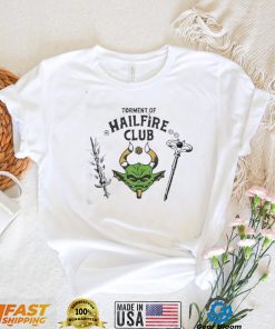 Torment of hailfire club demon sword and staff t shirt