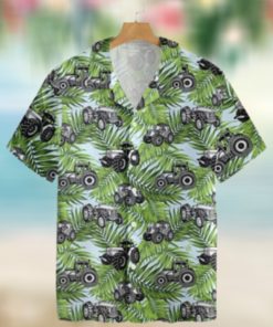 Tractors Tropical Palm Leaves Hawaiian Shirt removebg preview