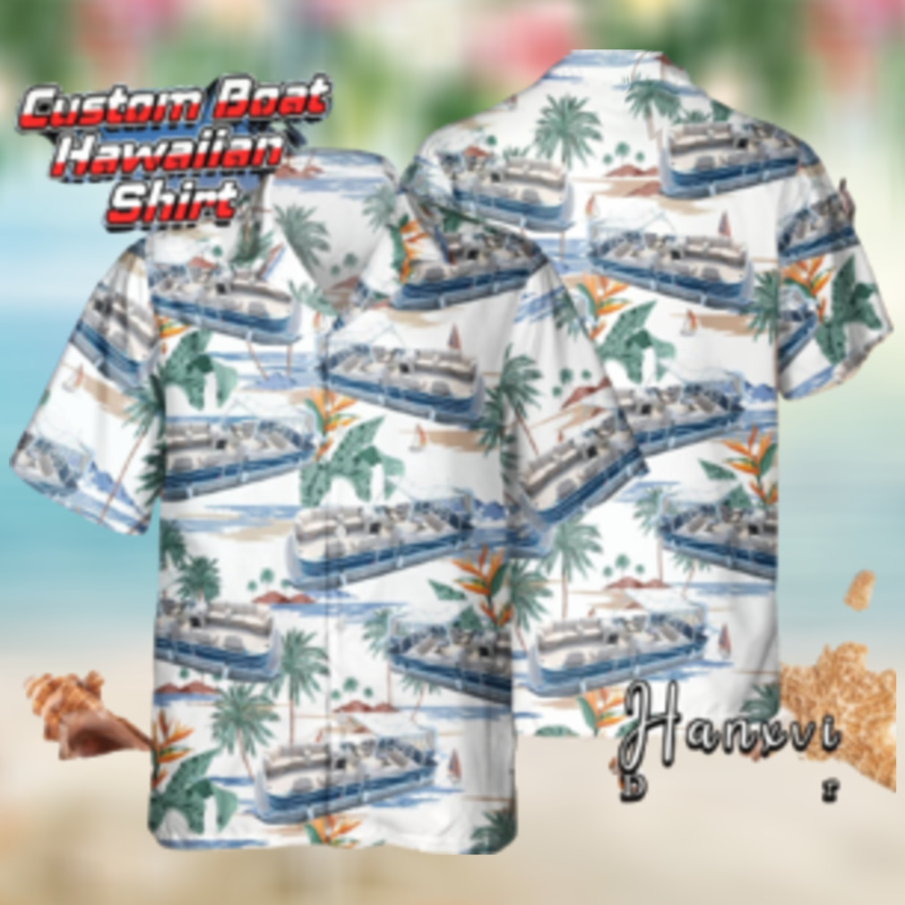 Tropical Beach Pattern Boat Hawaii Shirt removebg preview
