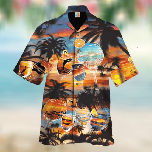 Tropical Whiskey Sunet For Whiskey Lovers Aloha Hawaii Shirt