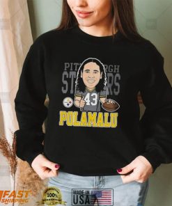 Troy Polamalu Pittsburgh Steelers Mitchell And Ness Youth Caricature Shirt