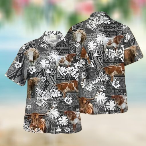 Tx Longhorn Tribal Pattern Hawaiian Shirt  Best Hawaiian Shirt