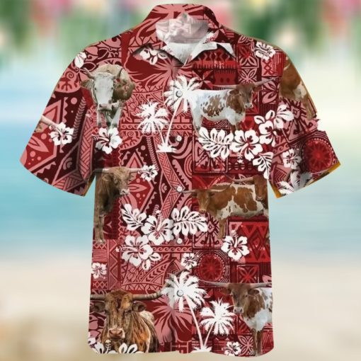 Tx Longhorn Tribal Pattern Hawaiian Shirt, Best Hawaiian Shirts