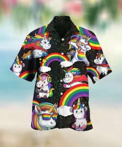 Unicorn Rainbow Funny Design Support Equal Rights Lgbtq Hawaii Shirt