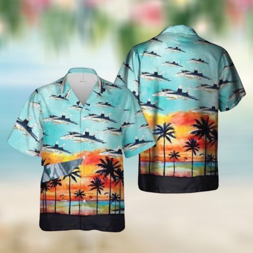 Us Navy Boeing FA 18EF Super Hornet Hawaiian Shirt