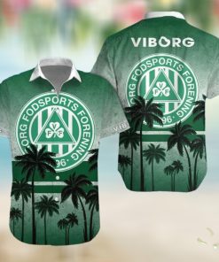 Viborg FF Green Palm Tree Hawaiian Shirt