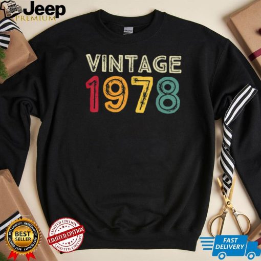 Vintage 1978 45 Years Old Boys And Girls 45th Birthday T Shirt