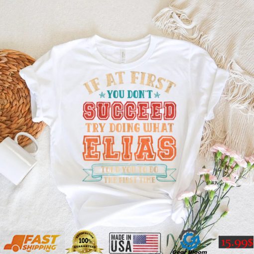 Vintage Elias Gift Name Personalized Birthday Christmas T Shirt