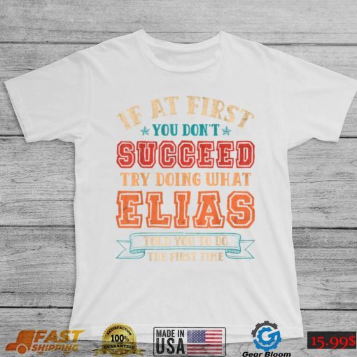 Vintage Elias Gift Name Personalized Birthday Christmas T Shirt