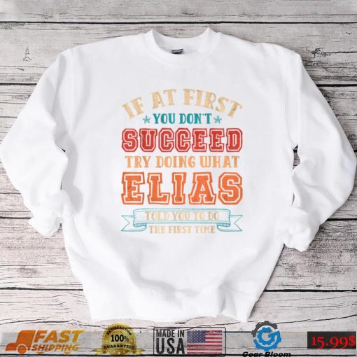 Vintage Elias Gift Name Personalized Birthday Christmas T Shirt