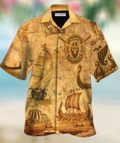 Vintage Sailing Boat Viking Ships Hawaiian Shirt