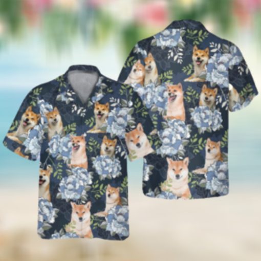 Vintage Shiba Inu Dog Hawaiian Shirt removebg preview