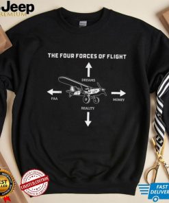 Four Forces Of Flight Funny Plane Aviation Pilot Airplane T Shirt