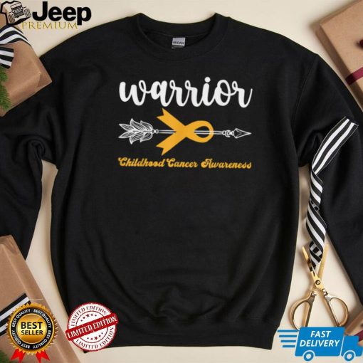 Warrior Childhood Cancer Awareness Support Strong Warrior T Shirt