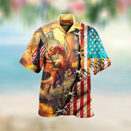 We The People American Dragon And The Statue Of Liberty For Independence Day 4th Of July Hawaii Shirt