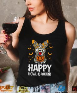 Welsh Corgi Witch Happy Howl O Ween Halloween Dog Lovers T Shirt