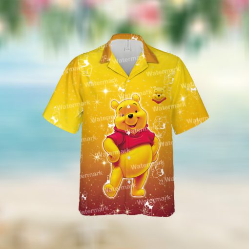 Winnie The Pooh Bling Goofy Floral Flowers Aloha Hawaii Shirt