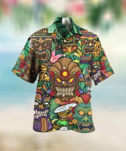 With Tropical Style For Tropical Aloha Tiki Hawaii Shirt