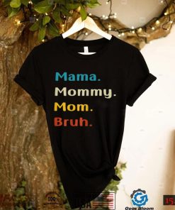 Womens Mama Mommy Mom Bruh Tee Leopard Mothers Day Funny T Shirt
