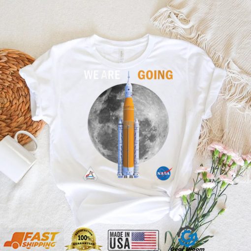 Womens NASA Artemis we are going Moon SLS Insignia Meatball V Neck T Shirt