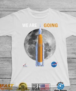 Womens NASA Artemis we are going Moon SLS Insignia Meatball V Neck T Shirt