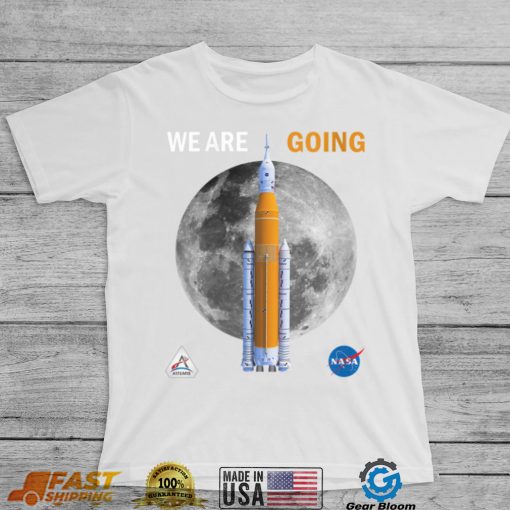 Womens NASA Artemis we are going Moon SLS Insignia Meatball V Neck T Shirt