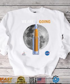 Womens NASA Artemis we are going Moon SLS Insignia Meatball V Neck T Shirt