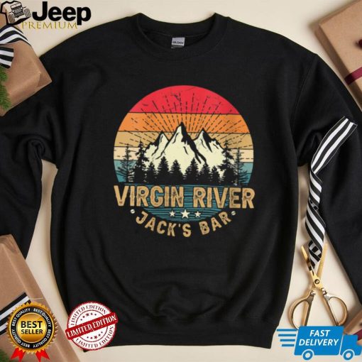 Womens Vintage Virgin River Jack’s Bar V Neck T Shirt