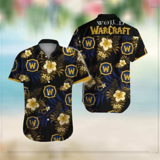 World Of Warcraft Hawaiian Graphic Print Short Sleeve Hawaiian Casual Shirt