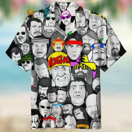 Wrestling_Character_Collage_Art_Hawaiian_Shirt