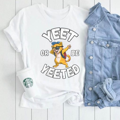 Yeet Or Be Yeeted Cool Cat Dabbing Back To School Sunglasses T Shirt