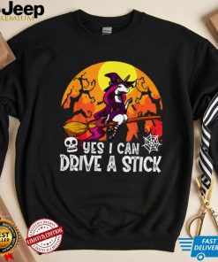 Yes I Can Drive A Stick Unicorn Witch Halloween T Shirt