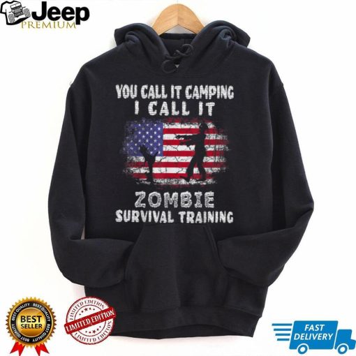 Zombie Survival Training Camping Shirt   Funny Halloween T Shirt
